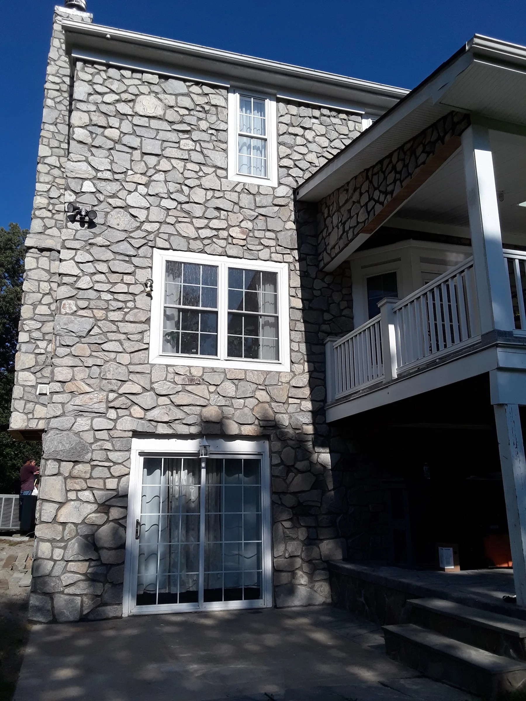 Natural stone around a residential entry