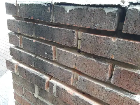 Chimney construction or repair in progress by F. Stone Designs